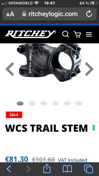 Potencia Ritchey WCS Trail 60mm Nuevas 