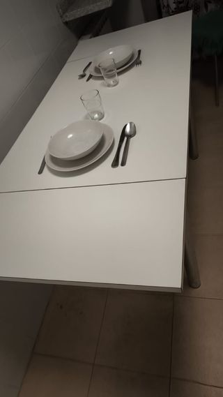Mesa cocina blanca