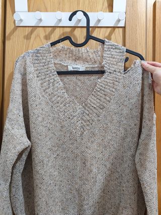 Blusa beige hombro descubierto mujer