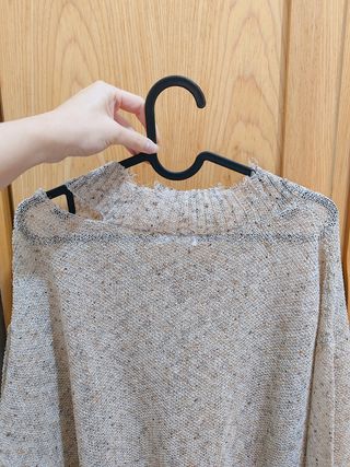 Blusa beige hombro descubierto mujer