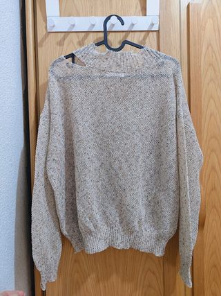 Blusa beige hombro descubierto mujer
