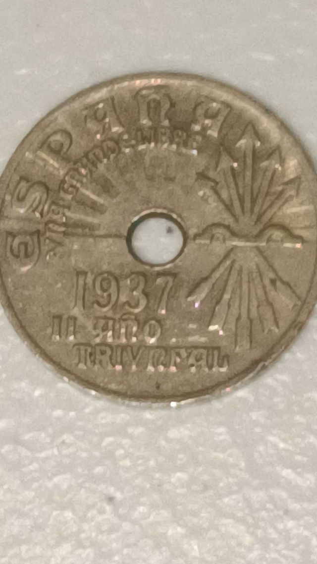 Monedas 25 céntimos 1937