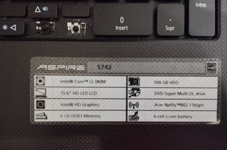 PORTATIL ACER ASPIRE 5472 + RATÓN + USB + BASE