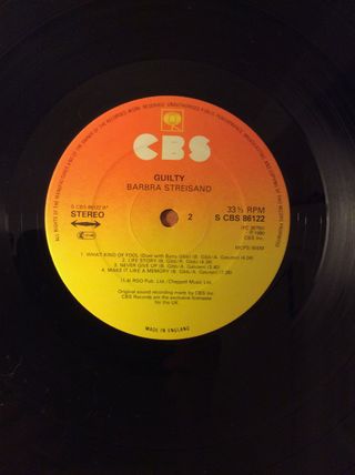 LP BARBRA STREISAND (WITH BARRY GIBB - GUILTY