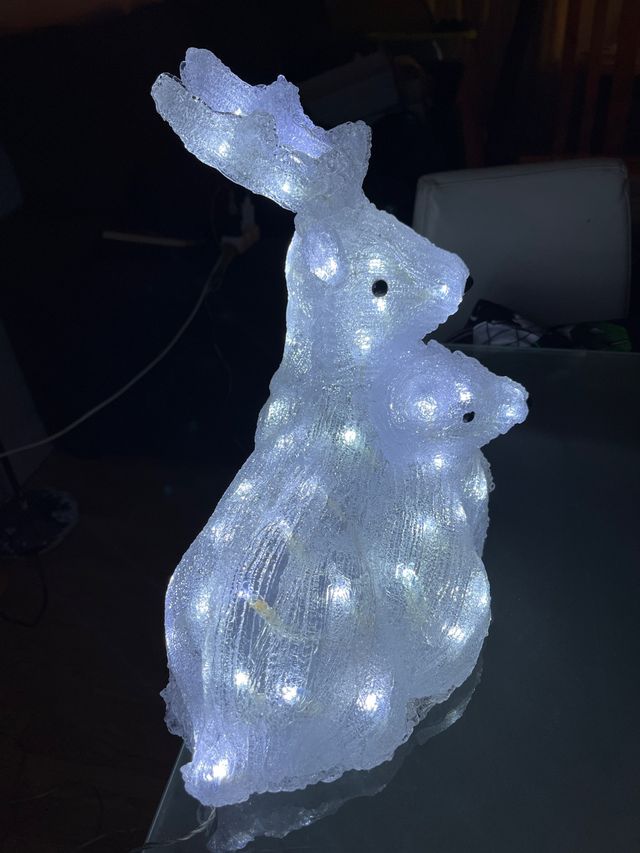 Renos con luz adorno