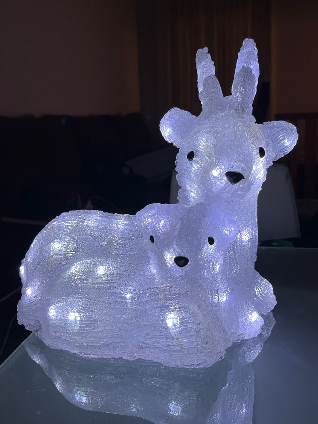 Renos con luz adorno