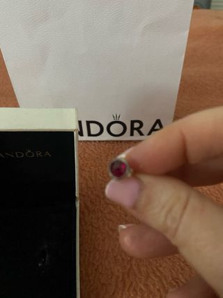 Pendientes pandora cristal rojo facetados