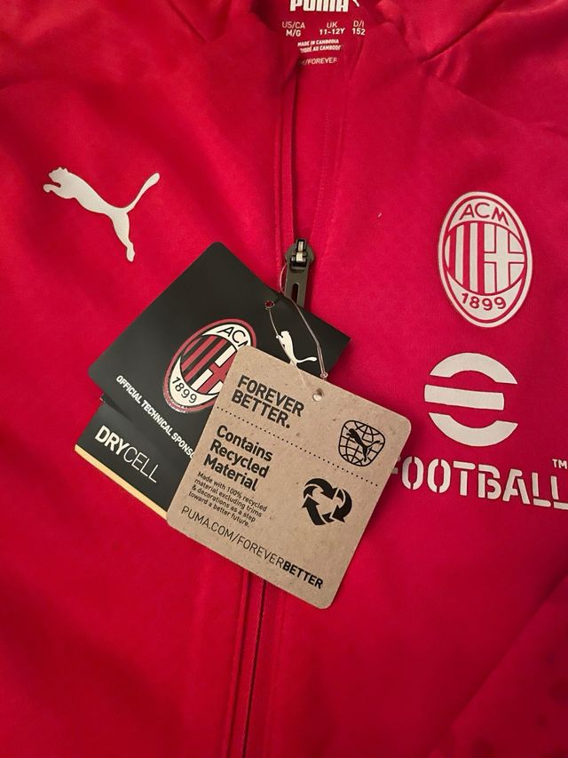 Tuta e maglietta Milan  ragazzo 11/12 anni