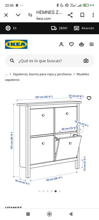 Piano di lavoro Ikea scarpiera Hemnes 