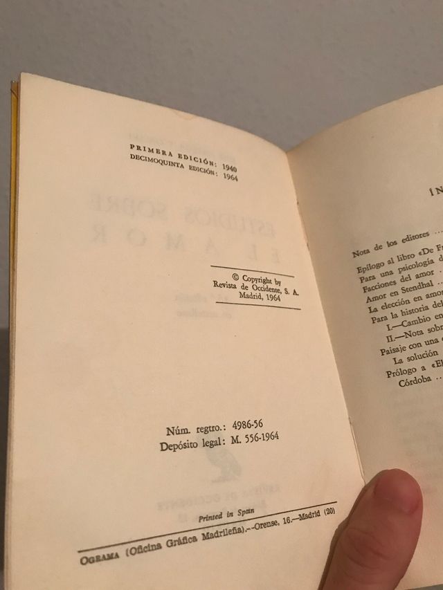 Estudios sobre el amor. José Ortega y Gasset