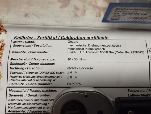 Carraca Dinamometrica gedore