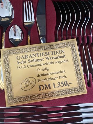 Cubertería SOLINGEN con certificado