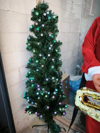 Arbol para Exterior de Navidad luces incorporadas