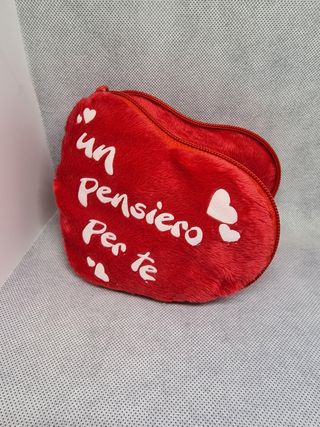 Cuore peluche con zip