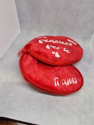 Cuore peluche con zip
