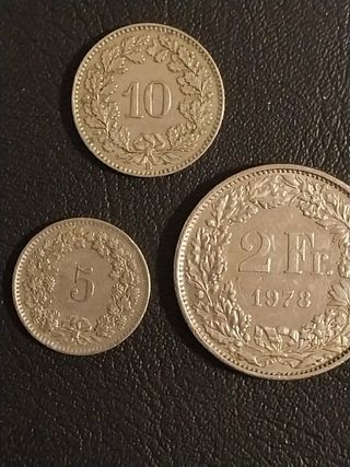 🇨🇭Monedas antiguas de Suiza. Lote Heidi Helvetia