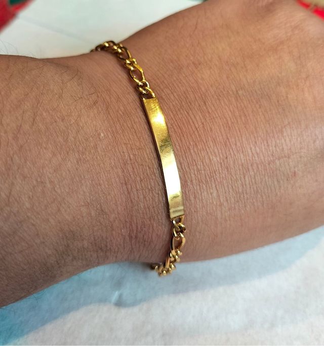 Pulsera vintage chapada en oro