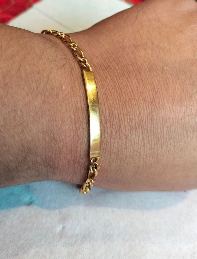 Pulsera vintage chapada en oro