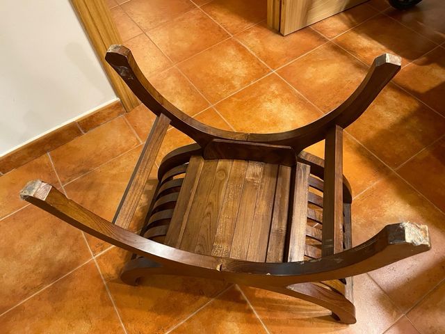 Banqueta madera colonial