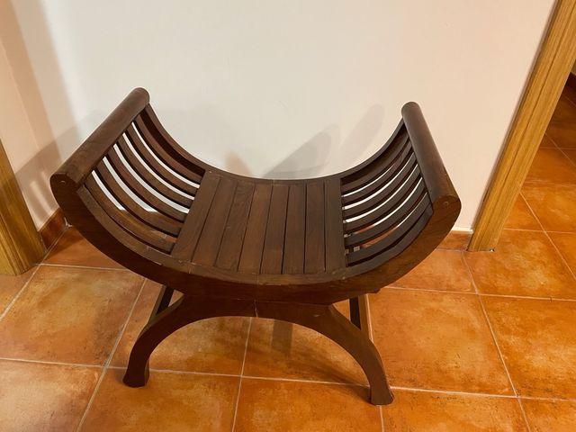 Banqueta madera colonial