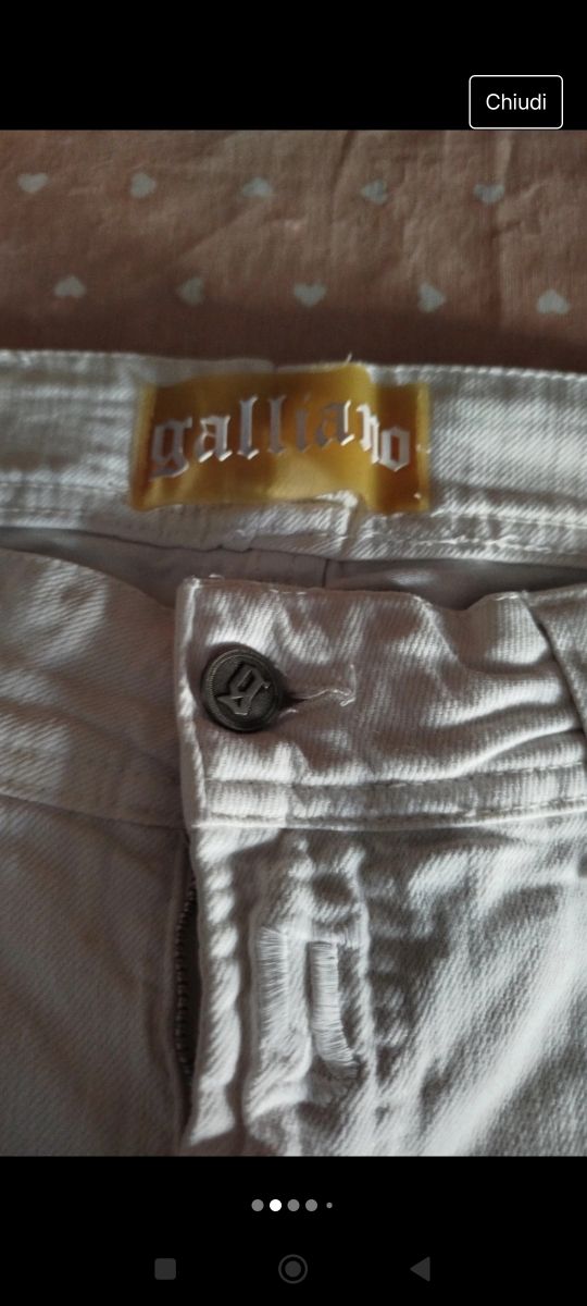 Jeans bianchi Galliano