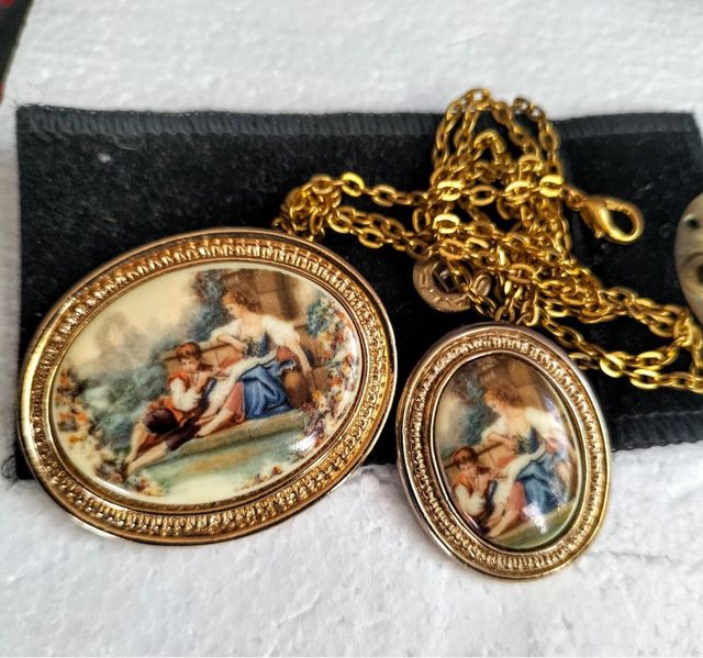 Conjunto joyas antiguas camafeos