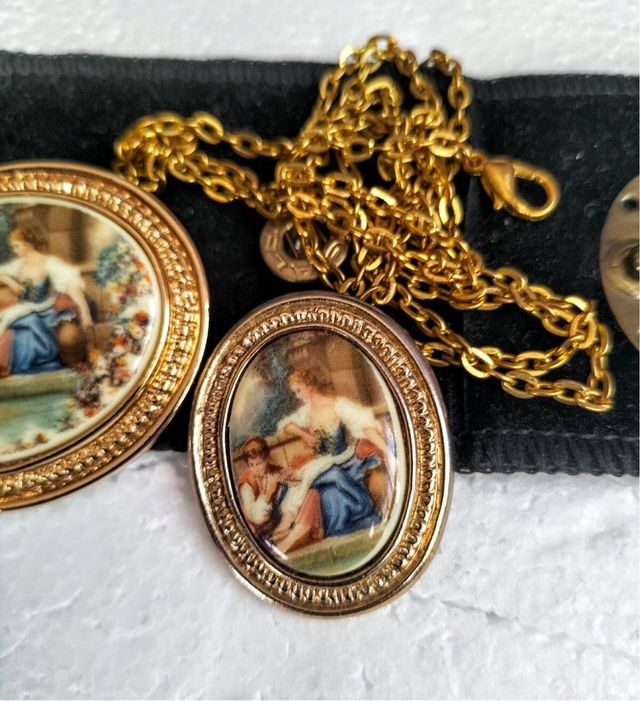 Conjunto joyas antiguas camafeos