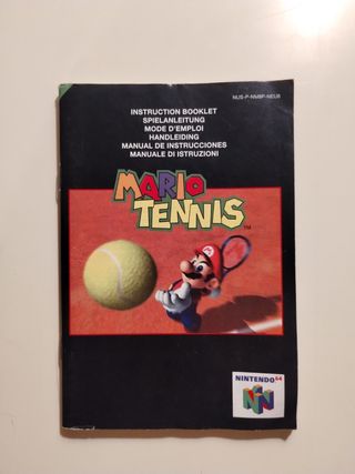 Manual Mario tennis Nintendo 64