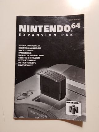 Manual Nintendo 64 Expansion Pak