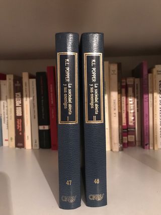 La sociedad abierta y sus enemigos I y II. Popper
