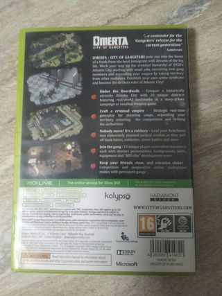 Omerta city of gangsters Xbox 360