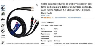 cable 1,5m alta calidad audio sonido technics sl