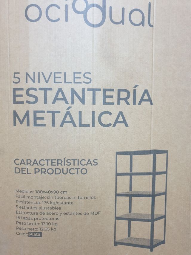 Estantería de 4 niveles – Perfecta para almacenar