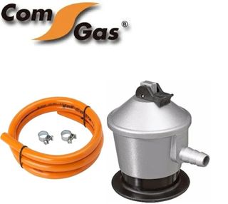 Kit Regulador de gas + goma + 2 abrazadera