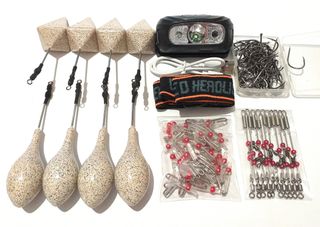 ✅ 8 plomos pesca, grapas, urfes, anzuelos✅