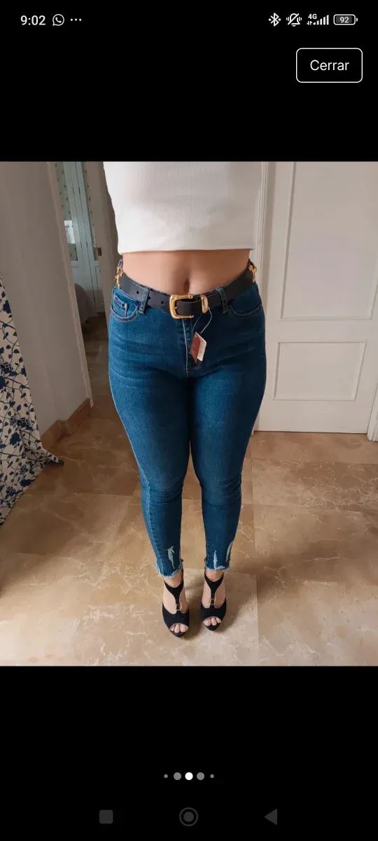 Vaquero oscuro elástico talla L