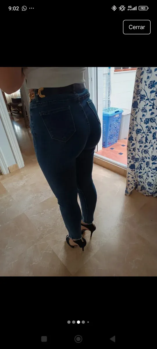 Vaquero oscuro elástico talla L