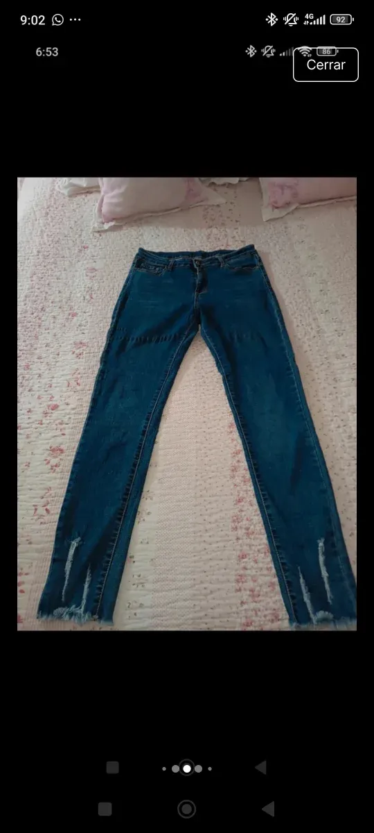 Vaquero oscuro elástico talla L