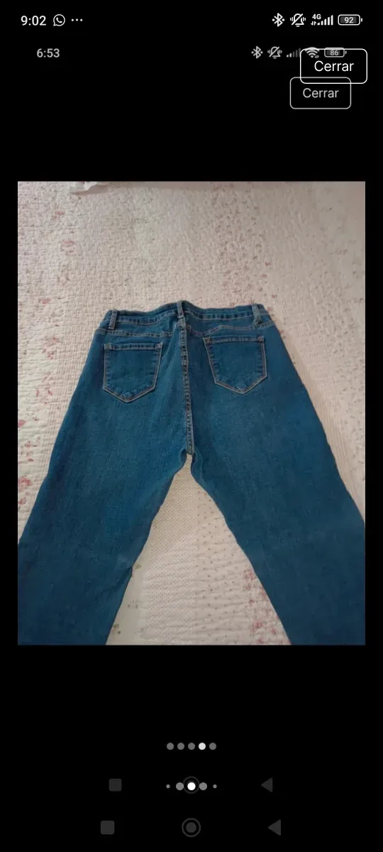 Vaquero oscuro elástico talla L