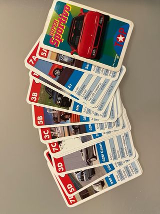 Carte da gioco vintage miste moto e sportivo