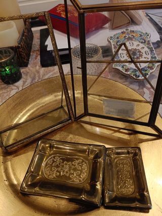 Lote!!...cristal, cajas joyas en ceramica i