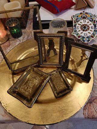 Lote!!...cristal, cajas joyas en ceramica i