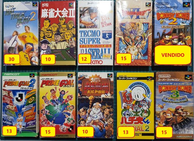 Lote de Juegos Super Famicom NTCS-JP