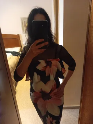 Vestido floral m CAYR0 y regalo foulard