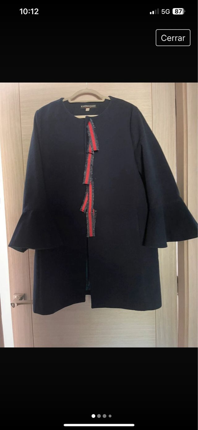 Abrigo azul marino 3/4