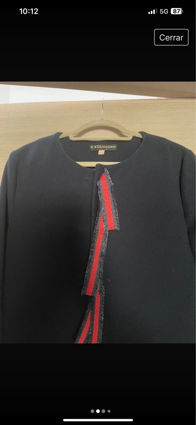 Abrigo azul marino 3/4