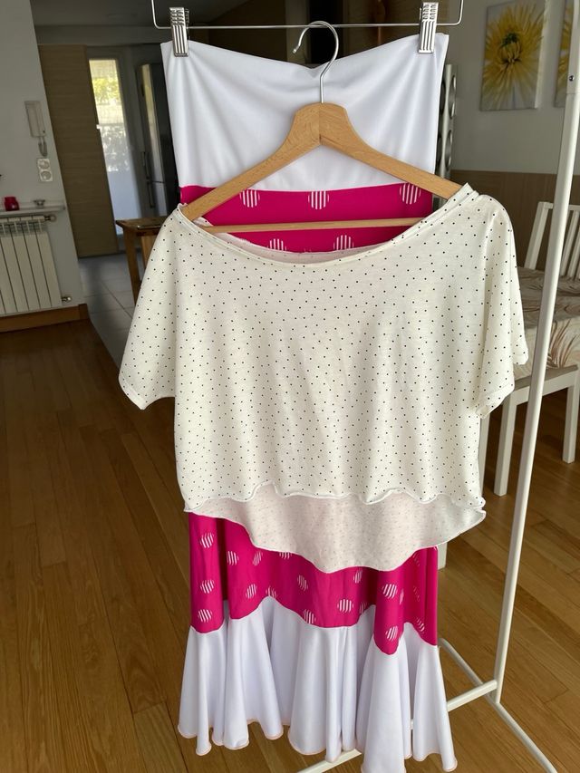 Falda de ensayo flamenco lunares