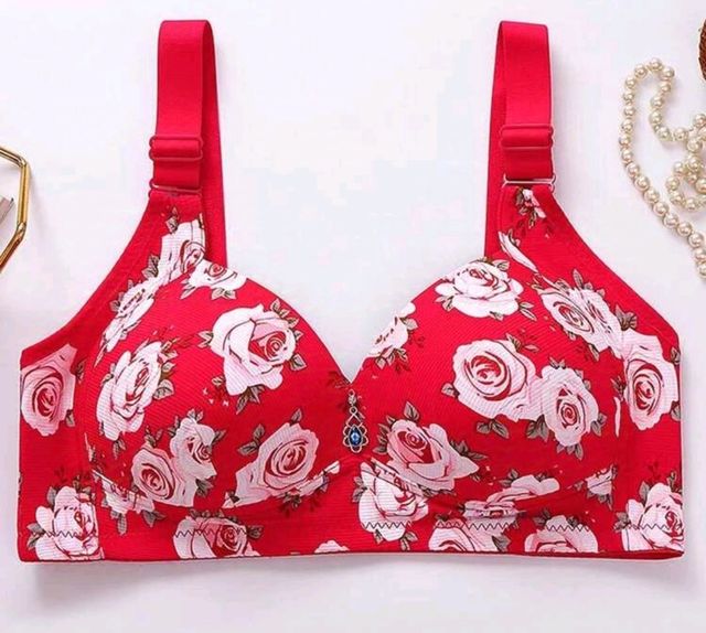 Sujetador Rojo con Rosas nuevo