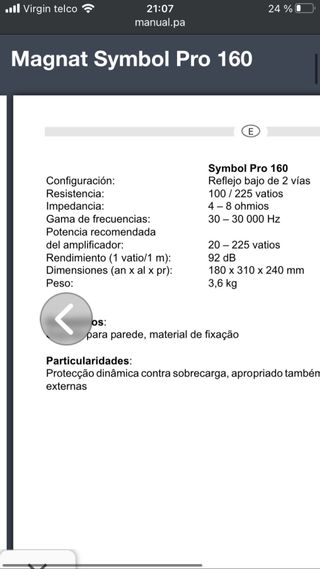 Altavoces Magnat Symbol pro 160