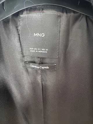 Abrigo mujer azul marino Mango